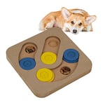 Relaxdays Interactive Intelligence, Dogs, Food Toy, Treat Hiding, Sniffing Puzzle Game, MDF, Natural Wood, Fibreboard, 2.5x25x25 cm