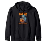 Dad Tax Funny Halloween Skull Pumpkin Candy Zip Hoodie