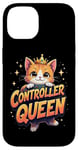 iPhone 14 Controller Queen Cute Gamer Cat Design- Gaming Cat Lovers Case