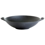 Wok En Fonte Ø 25 Cm Avec Poignées, Noir, Pour Tous Les Types De Cuisinières