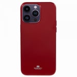 Mercury iPhone 15 Pro Skal Jelly Glitter Röd