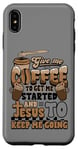 Coque pour iPhone XS Max Christian, donne-moi du café pour commencer. Jésus