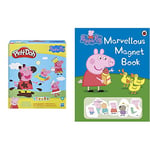 Play-Doh Peppa Pig Stylin Set with 9 Non-Toxic Modeling Compound Cans and 11 Accessories, Peppa Pig Toy for Kids 3 and Up & Peppa Pig: Marvellous Magnet Book