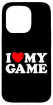 Coque pour iPhone 15 Pro J'adore mon jeu Funny On Gamer Win Play Sport, fan de jeux vidéo