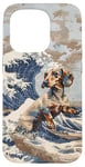 Coque pour iPhone 15 Pro Blue N Cream Teckel Kanagawa Art Beach