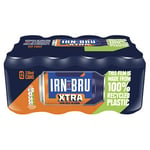 IRN-BRU XTRA, 12 Pack Zero No Sugar & Low Calorie with XTRA Taste Fizzy Drinks Multipack Cans - 12 x 330ml Cans