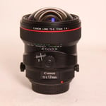 Canon Used TS-E 17mm f/4L Manual Focus Tilt Shift Lens