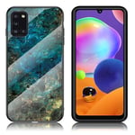 Samsung Fantasy Marble Galaxy A31 kuoret - Smaragdi Vihreä