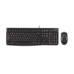 Logitech Keyboard Desktop MK120 USB Curved QWERTY 1000 DPI 920-002552