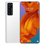 TGHY Unlocked Smartphone, Android 10, Rimo 8 Cell Phone with Dual SIM, 64GB + 4GB RAM, 8MP + 5MP Camera, 7.1'' FHD Display, Octa-Core, 5600mAh Battery, Face Unlock,White