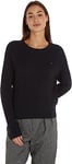 Tommy Hilfiger Women's Jumper C-Neck, Black (Black), S