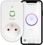 Prise Connectee Priska+Easy Fr-Wifi + Bt,16A,3680W,Compteur De Consommation,Compatible Alexa Et Google Home,Automatisations Faciles