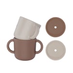 lille VILDE Mugg med lock i brun/beige