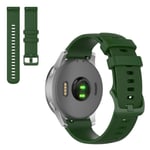 Garmin Venu 2S / Vivoactive 4S / Vivomove 3S solid color watch band - Army Green Grön