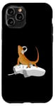 Coque pour iPhone 11 Pro Beardie Reptiles Gamers - Dragon barbu jouant au jeu vidéo