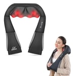 SNAILAX Shiatsu Masseur de Cou avec Chaleur - Masseur Cervical en 3D-rotation pour le dos,le cou et les épaules, Cadeaux de Noël pour maman, papa