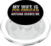 Proud Husband of Colombian Wife Humor and Pride Vintage PopSockets PopGrip for MagSafe