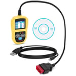 MSW OBD2 Diagnostikverktyg - 8 18V LCD Felkoder / VIN ID CVN PCM ECU MIL etc.