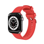 VIGTMO Bracelet de sport compatible avec Apple Watch 42 mm, 44 mm, 45 mm, bracelet de rechange compatible avec iWatch Series 7 SE 6 5 4 3 2 1 femme homme (rouge)