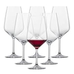 Schott Zwiesel 115672 Bordeaux Taste 130 Verre à vin Rouge, Verre Cristal sans Plomb, Transparent, 9,5 x 9,5 x 23,7 cm, Lot de 6 unités