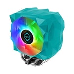 Iceberg Thermal IceSLEET X6 Intel & AMD Double Tower High Performance CPU Cooler 6 Copper Heatpipes Nickel Plated Addressable RGB ARGB 120mm PWM Fan