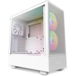 NZXT H5 Flow RGB Edition ATX Mid Tower Case - White- CC-H51FW-R1