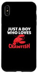 Coque pour iPhone XS Max Lobster fruits de mer amusants Just A Boy Who Loves Crawfish