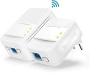 CPL kit 1000Mbps bi-bandes- Tenda PH10 Kit, AV1000 Adapteur wifi, 2 ports Gigabit, Prise Homeplug AV2, Pack de 2