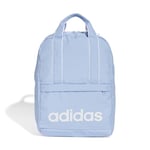 adidas Women's LINEAR ESSENTIALS BACKPACK, Glow Blue/White, One Size