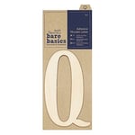 Papermania Lettre adhésive en Bois Bare Basics - Q