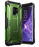 SupCase Unicorn Beetle Series Premium Hybrid Case Clear for Samsung Galaxy S9 (2018 Release), Frost Green