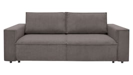 Canapé droit convertible 3 places BOBOCHIC NIHAD coloris taupe