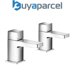 Mira Showers Honesty Square Basin Pillar Taps Chrome Bathroom 1 Pair 2.1815.002