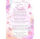 Grave Card IN LOVING MEMORY OF A SPECIAL SISTER Poem Verse Memorial Funeral💔