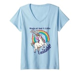 Womens Magical And A Little Unstable Mythical Creatures Arborist V-Neck T-Shirt