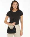 Tommy Hilfiger TH Refined Quilted Womens Crossover Bag - Black - One Size