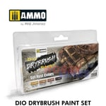 DIO DRYBRUSH Rust Colours 4 Jar 40ml Dio Dry Brush Paint Set AMMO Mig MIG7302