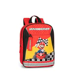 Mario KART - Sac à cordon officiel Mario Kart, compact et polyvalent, dos en maille et poche fermée avec fermeture éclair, idéal pour salle de sport, école, voyage, porte-goûter, idée cadeau pour