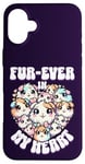 Coque pour iPhone 16 Plus Fur-ever in My Heart Kawaii Cochon d'Inde Cœur