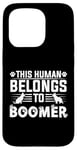 Coque pour iPhone 15 Pro Nom de chien Boomer Cadeau personnalisé pour animal domestique appelé Boomer