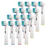 GENKENT 16 Pcs Replacement Toothbrush Heads Compatible with Oral B Braun Cross Clean, Professional Electric Brush Heads Refills for Oral-B Action Pro 500/750/1000/1500/3000/3757/5000/7000/7500/8000