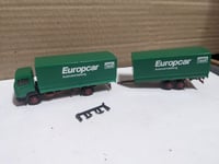 LE1857 HERPA MINIATURMODELLE Camion Ho 1/87 Mercedes Benz semi-remorque Europcar