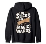 Sticks Magic Wands Marimbist Musician Vibraphonist Marimba Zip Hoodie