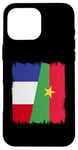 Coque pour iPhone 16 Pro Max France Burkina Faso Demi Drapeau Français Racines Burkinabé