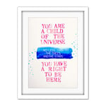 Wee Blue Coo Desiderata Ehrman Snippet Right To Be Here Artwork Framed Wall Art Print 18X24 Inch