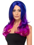 Fashion Ombre Wig, Blue & Pink