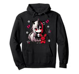 Chibi Kawaii Emo Pastel Goth Girl Japanese Creepy Anime Pullover Hoodie