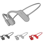 Queen.Y Bone Conduction Headphone Bluetooth Open Ear Wireless HiFi Stereo Earphone with Mic for Sports Fitness Cycling Running Driving (Grey)