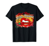 Vintage Lips with Chilli Pepper Funny Red Hot Silly Peppers T-Shirt