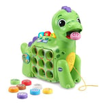 VTech Chomp-along Dino, Musical Toddler Toy, Teaches Numbers, Colours & Food, Interactive Dinosaur Toy for 2, 3, 4+ Year Olds, English Version,Green,Small